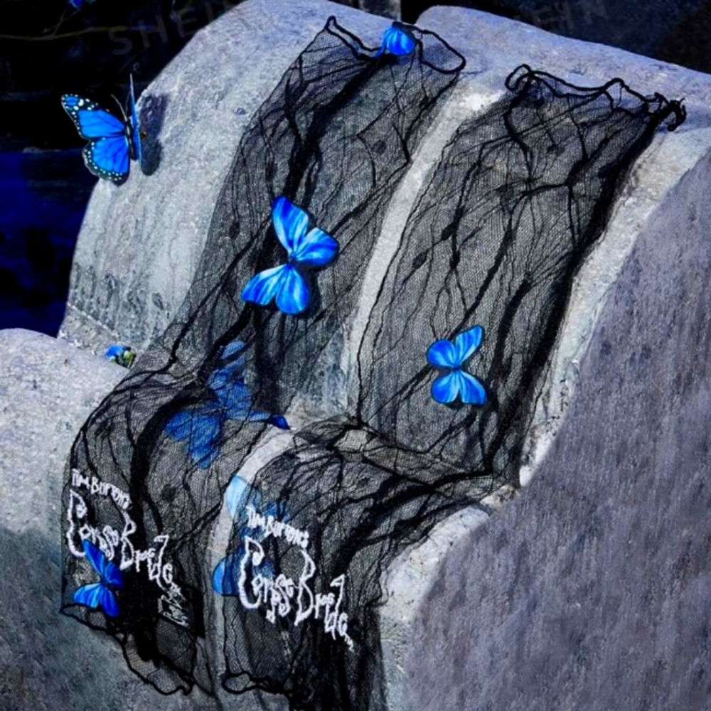 Corpse Bride Gloves, Large Wall Decor, And Hair Brush - Picture 2 of 6